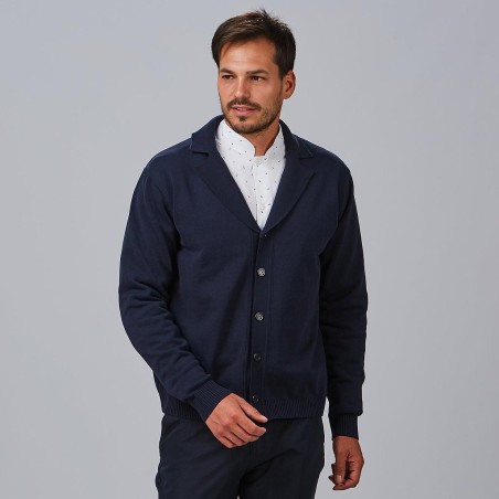 CARDIGAN CUELLO SOLAPA ABOTONADO HOMBRE