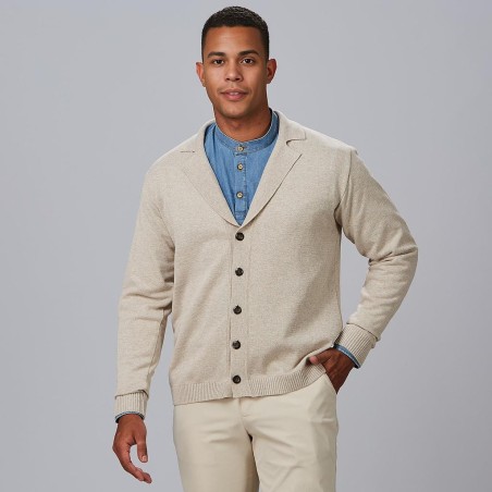 CARDIGAN CUELLO SOLAPA ABOTONADO HOMBRE