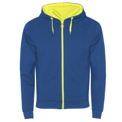 FUJI Sudadera de felpa no perchada con detalles en color flúor. 2