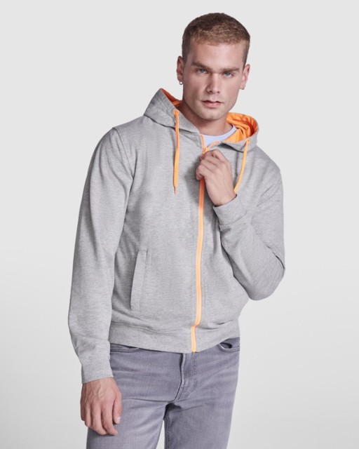 FUJI Sudadera de felpa no perchada con detalles en color flúor.