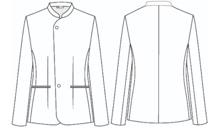 Chaqueta hombre cuello mao Salazar | WORKERS UNIFORMES