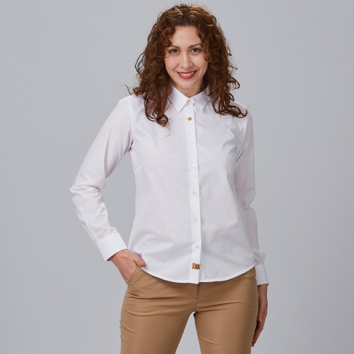 Camisa mujer Idara tejido reciclado manga larga | WORKERS UNIFORMES