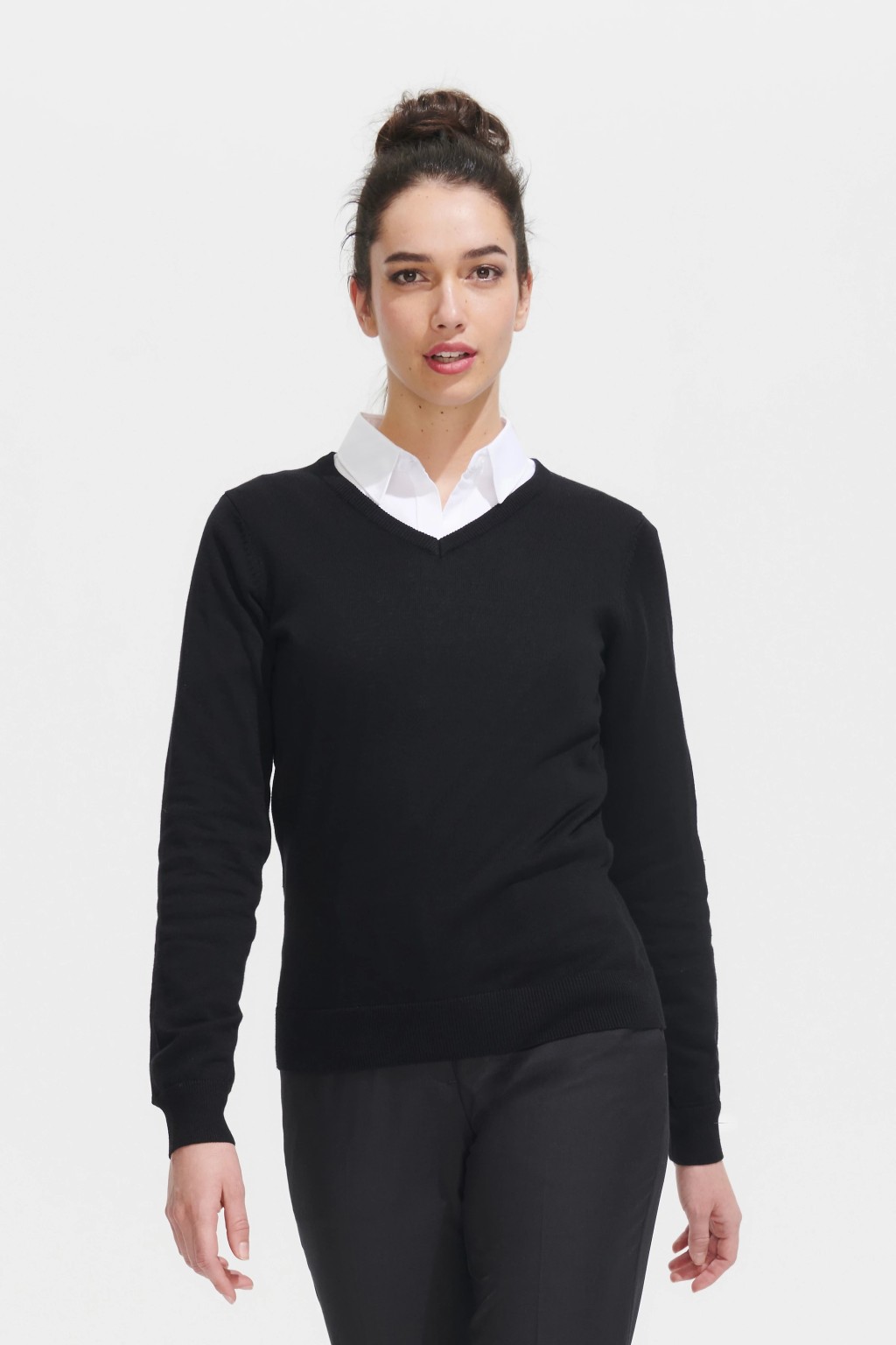Jersey Cuello Pico para Mujer Punto Fino | WORKERS UNIFORMES
