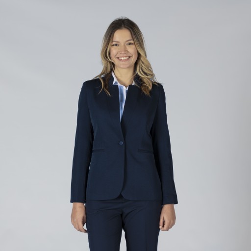 Americana Mujer 1 Botón Solapa Invertida Trivial – WORKERS UNIFORMES