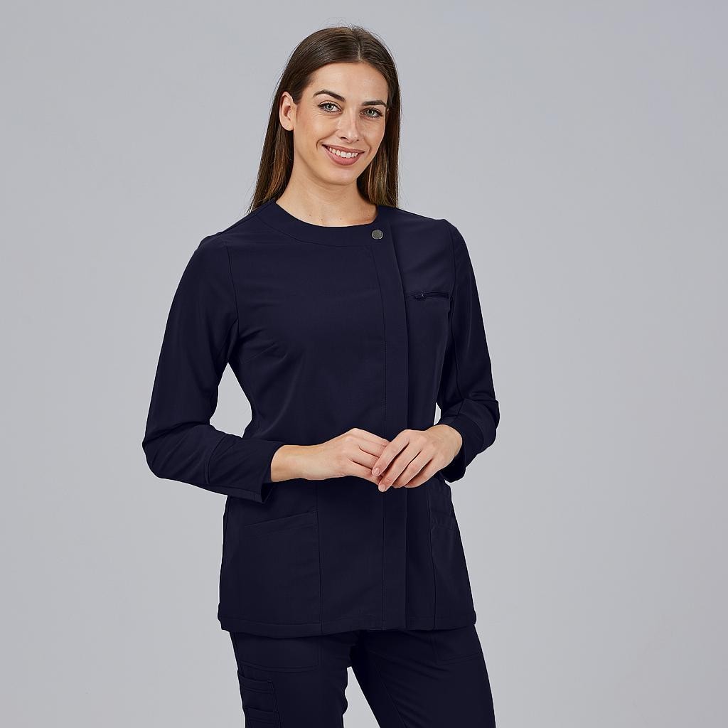 Blusa Mujer Abierta M/L Marina – WORKERS UNIFORMES
