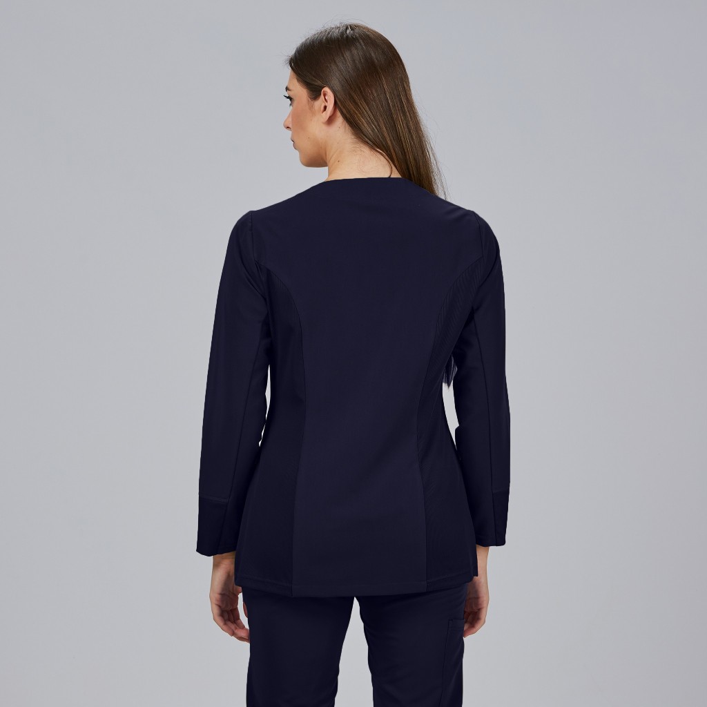 Blusa Mujer Abierta M/L Marina – WORKERS UNIFORMES