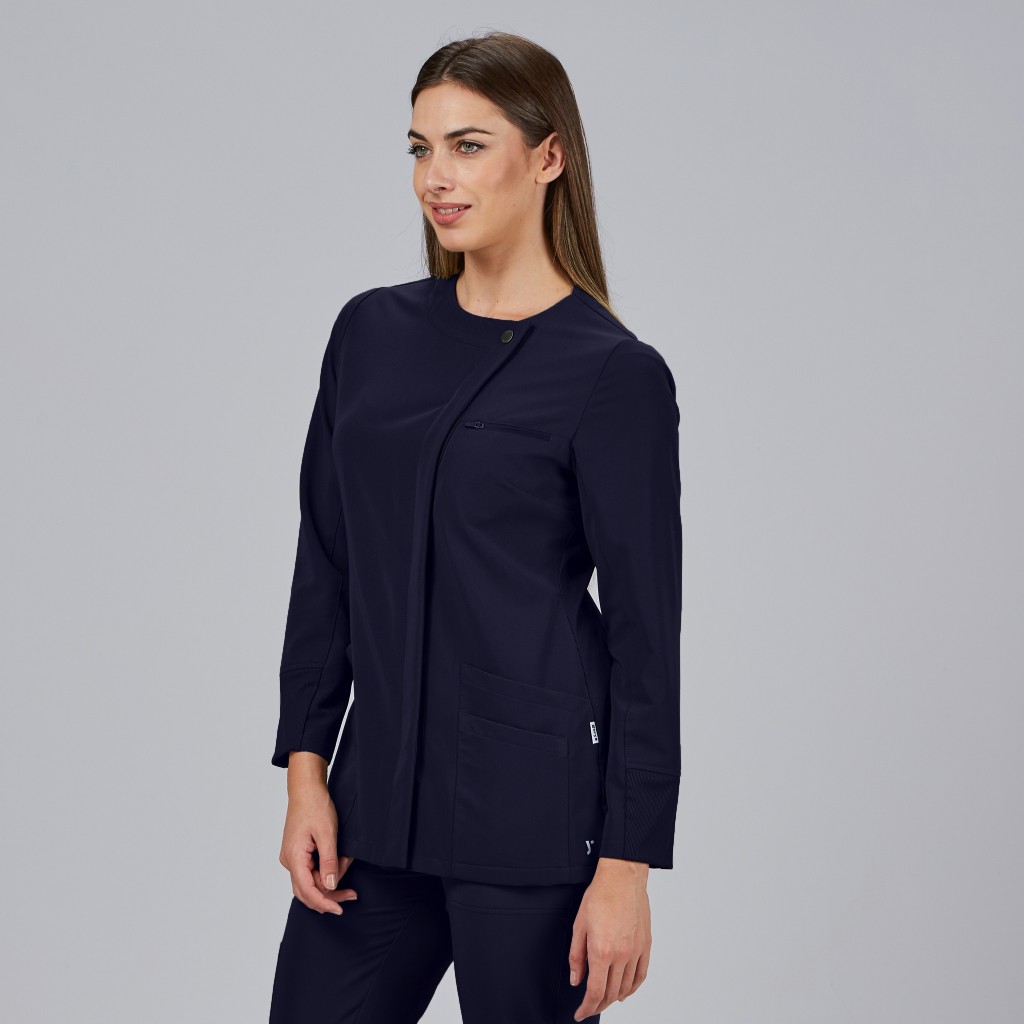 Blusa Mujer Abierta M/L Marina – WORKERS UNIFORMES