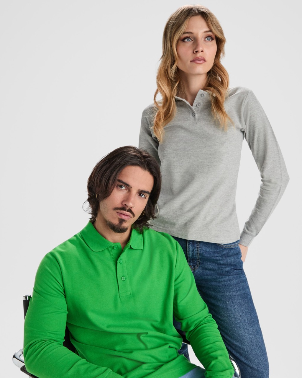 Polo mujer manga larga Roly Estrella PO6636 | WORKERS UNIFORMES