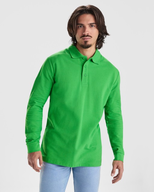Polo manga larga Roly Estrella PO6635 | Polo laboral algodón