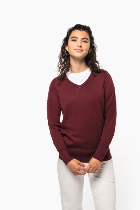 ersey Cuello de Pico Mujer Kariban K966 | Corte Entallado Corporate | Workers Uniformes