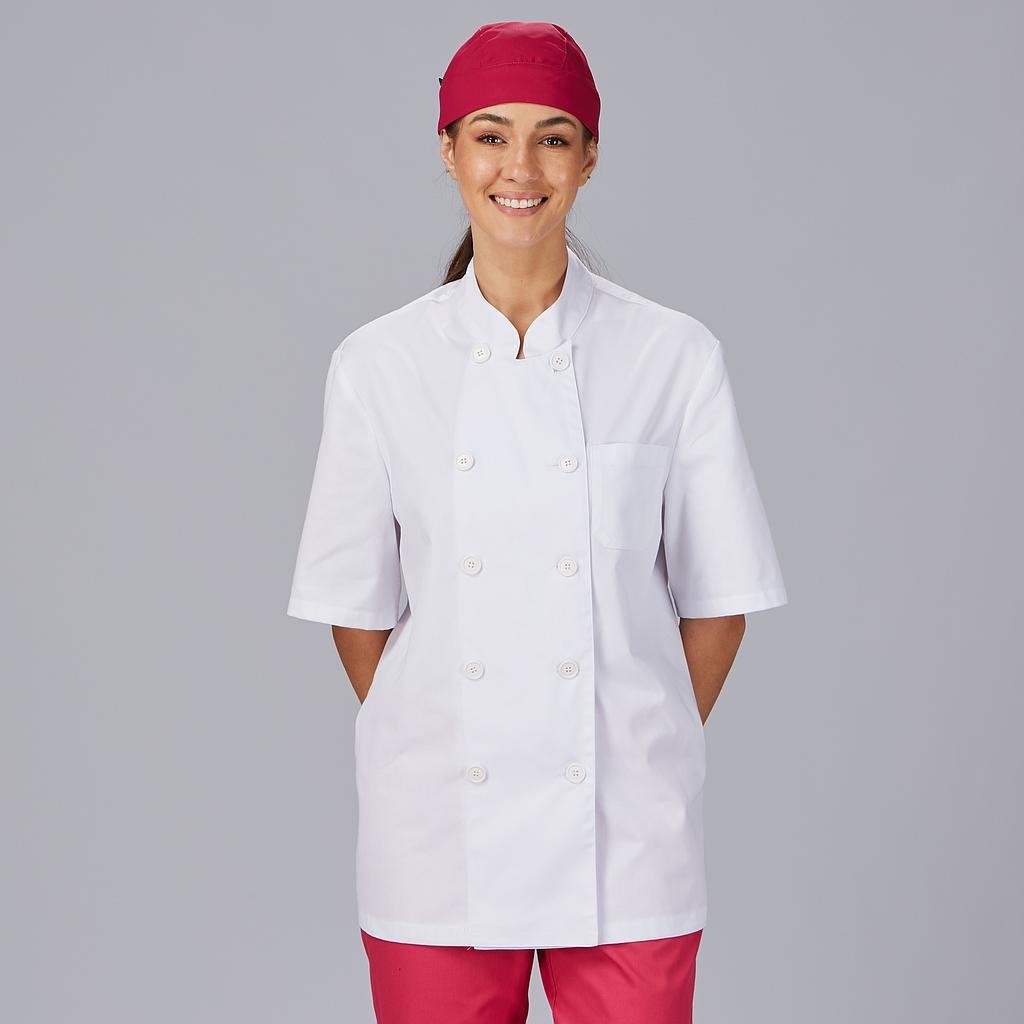 Chaqueta cocina unisex popelín blanco manga corta Garys | WORKERS UNIFORMES