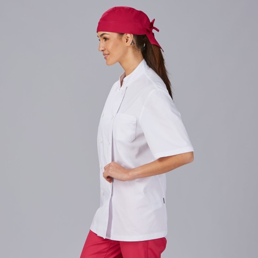 Chaqueta cocina unisex popelín blanco manga corta Garys | WORKERS UNIFORMES 2