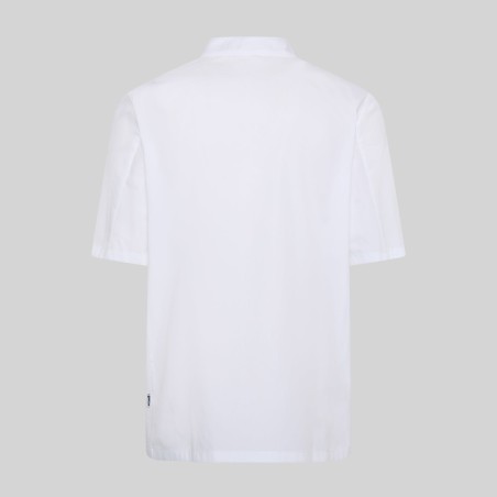 Chaqueta cocina unisex popelín blanco manga corta Garys | WORKERS UNIFORMES