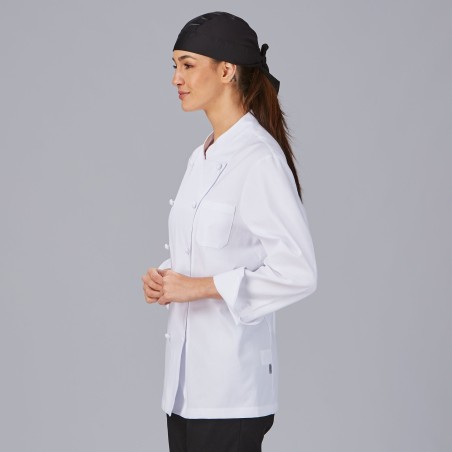 Chaqueta cocina unisex botones forrados blanca | WORKERS UNIFORMES