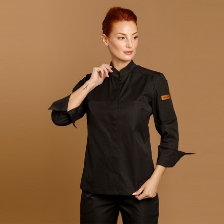 Chaqueta cocina mujer Oliva microfibra transpirable | WORKERS UNIFORMES