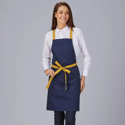 Delantal peto con tirantes contraste 88x74 cm | Workers Uniformes