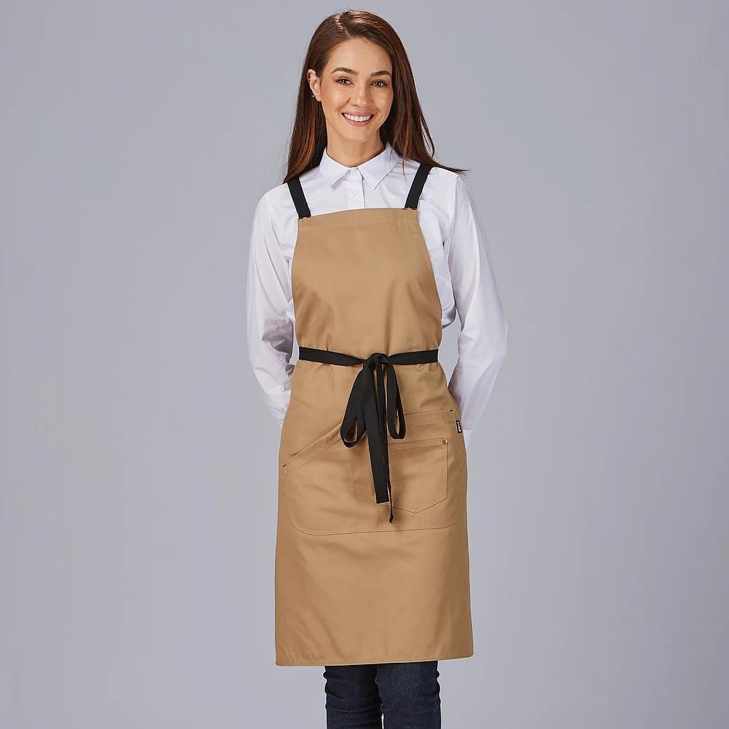 Delantal peto con tirantes contraste 88x74 cm | Workers Uniformes