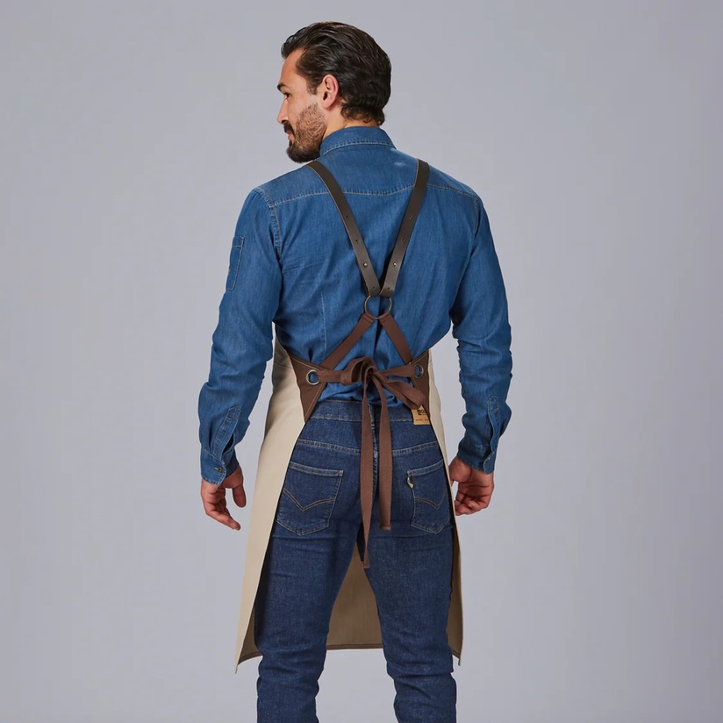 Delantal Peto con Piel para Hostelería | Workers Uniformes