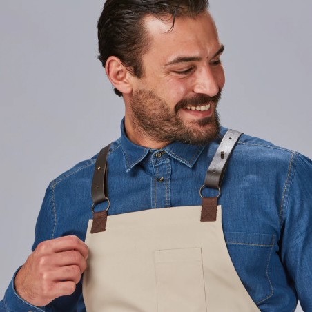 Delantal Peto con Piel para Hostelería | Workers Uniformes