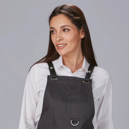 DELANTAL PETO OLLADOS TIRAS COMBI 88X74 CM