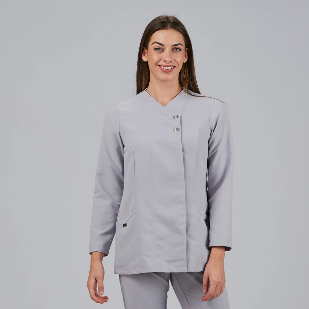 Blusa sanitaria mujer Begoña microfibra antibacteriana | WORKERS UNIFORMES