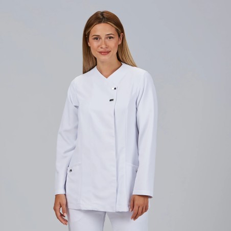 Blusa sanitaria mujer Begoña microfibra antibacteriana | WORKERS UNIFORMES