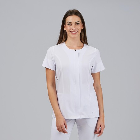 Blusa sanitaria mujer Jana escote caja cómoda | Workers Uniformes
