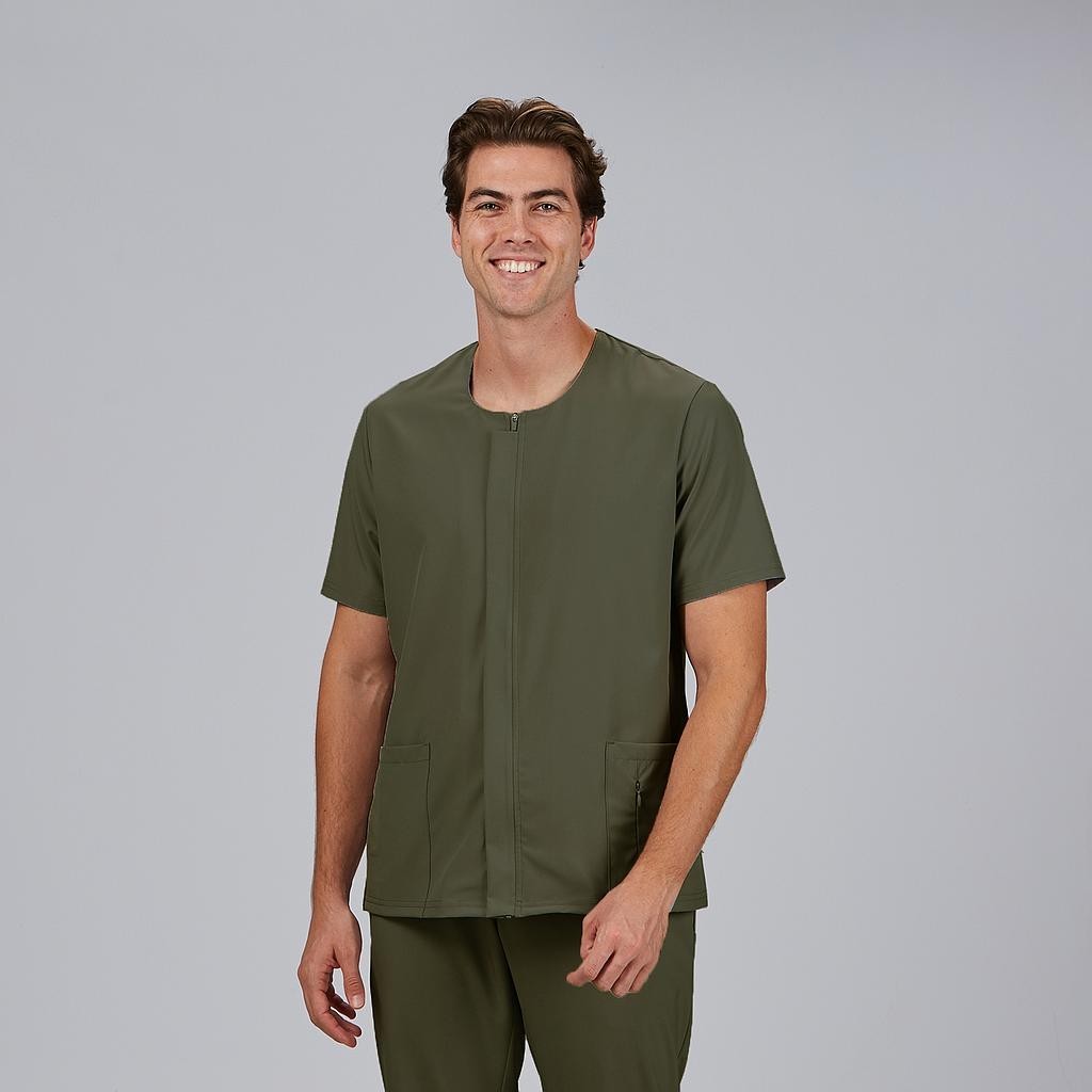 Blusa sanitaria hombre Joan con cremallera cómoda | Workers Uniformes