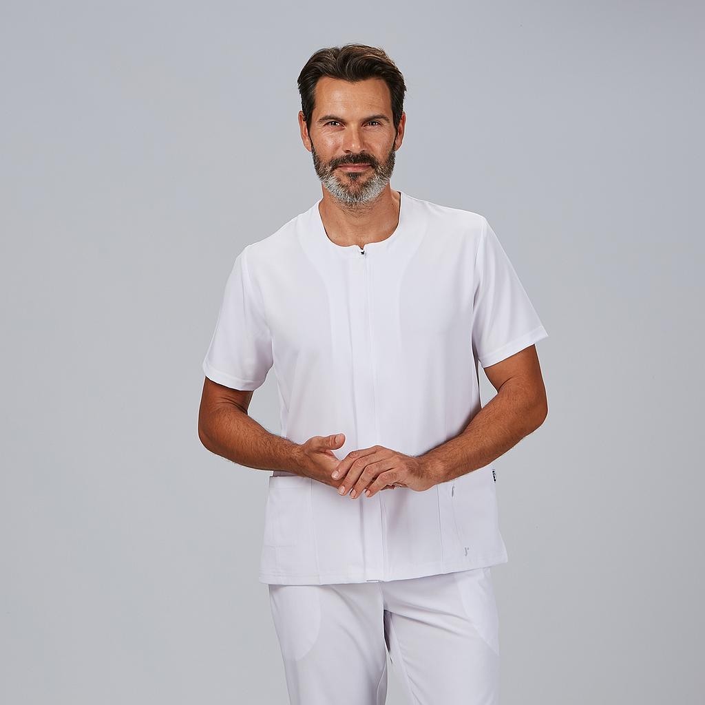 Blusa sanitaria hombre Joan con cremallera cómoda | Workers Uniformes