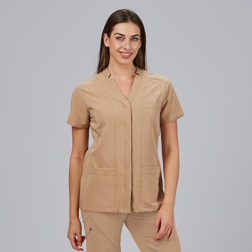 Blusa sanitaria mujer Marla abierta cómoda | Workers Uniformes