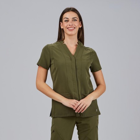 Blusa sanitaria mujer Marla abierta cómoda | Workers Uniformes