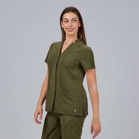 Blusa sanitaria mujer Marla abierta cómoda | Workers Uniformes