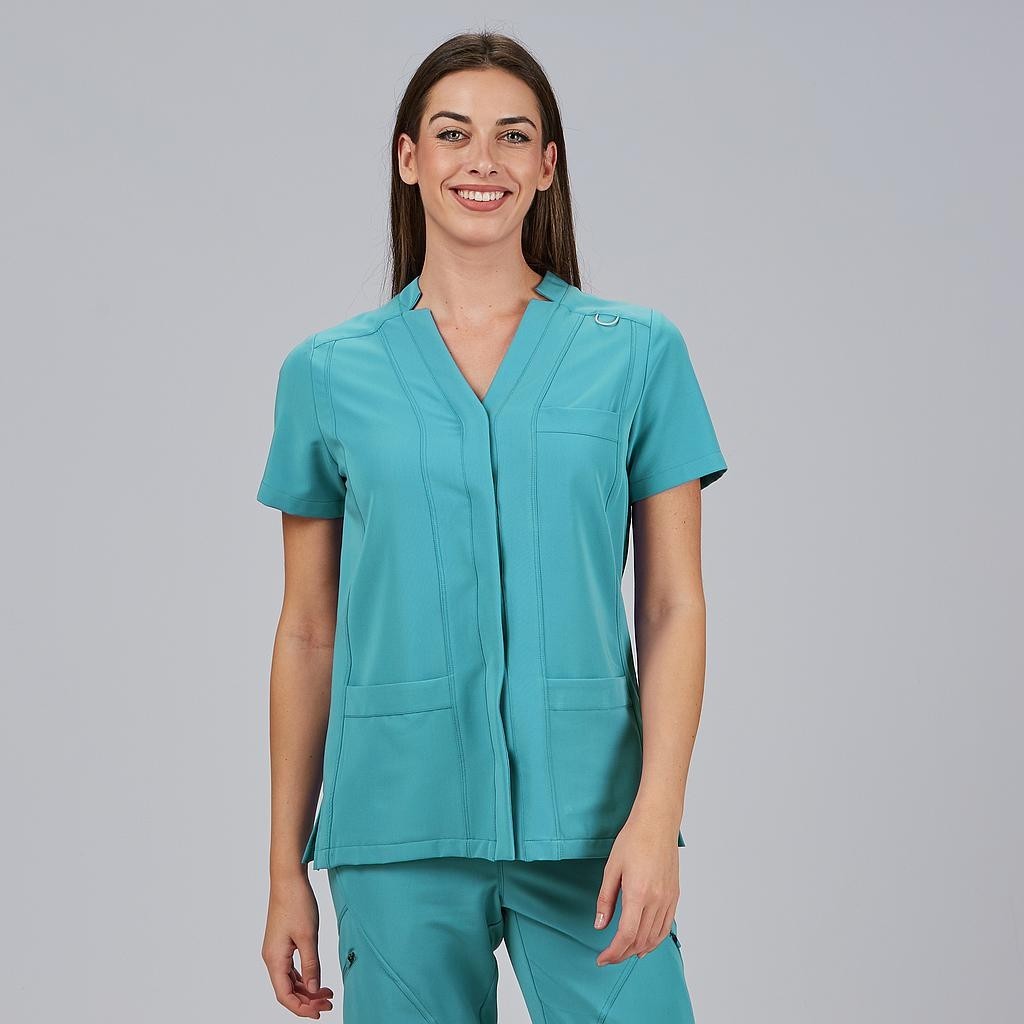 Blusa sanitaria mujer Marla abierta cómoda | Workers Uniformes