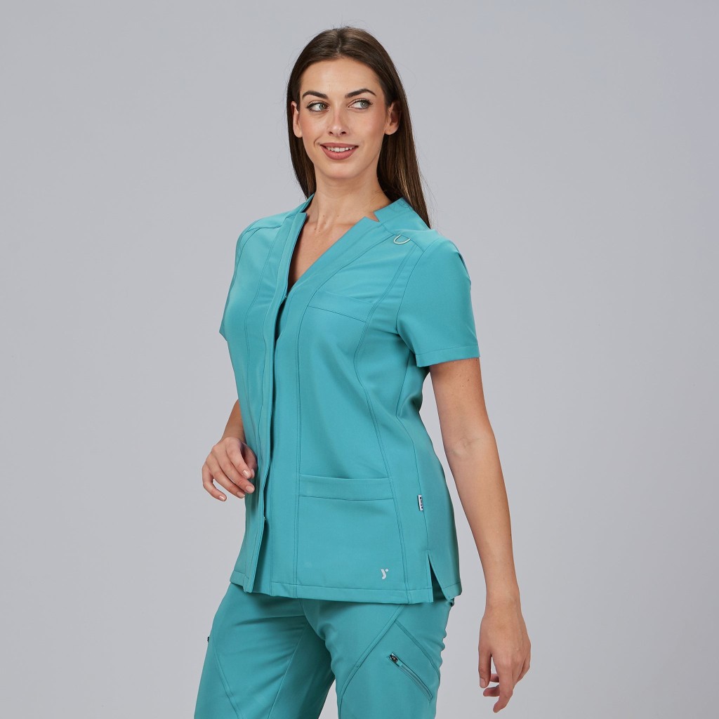 Blusa sanitaria mujer Marla abierta cómoda | Workers Uniformes