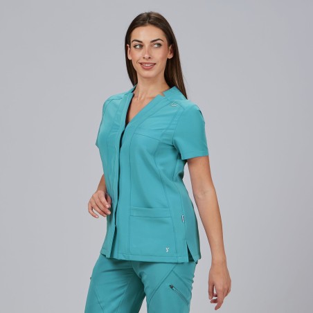 Blusa sanitaria mujer Marla abierta cómoda | Workers Uniformes