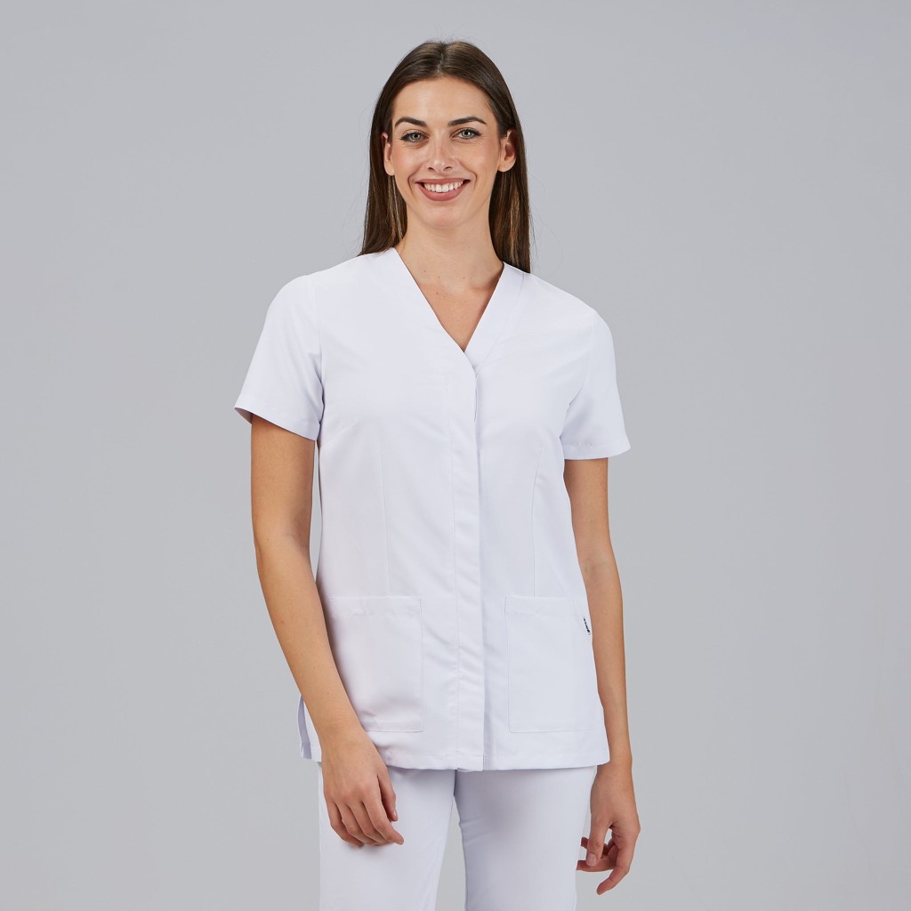 Blusa sanitaria mujer Sonia cómoda y transpirable | Workers Uniformes