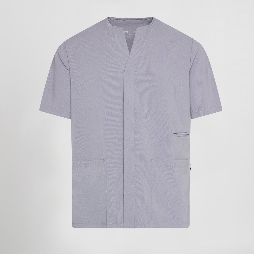 Blusa sanitaria hombre Alonso cuello pico cómoda | Workers Uniformes