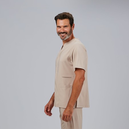 Blusa sanitaria hombre Alonso cuello pico cómoda | Workers Uniformes
