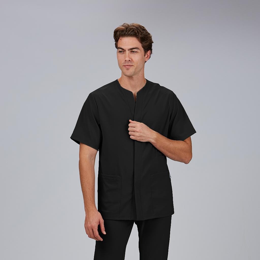 Blusa sanitaria hombre Alonso cuello pico cómoda | Workers Uniformes