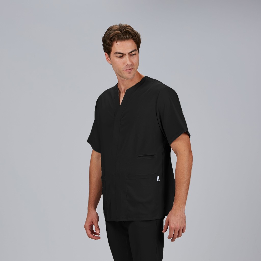 Blusa sanitaria hombre Alonso cuello pico cómoda | Workers Uniformes