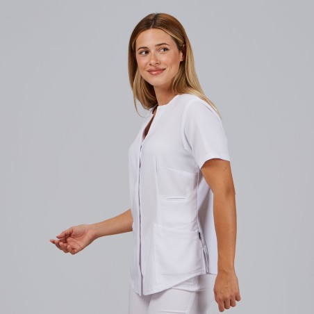 Blusa sanitaria mujer Dulcinea cuello pico cómoda | Workers Uniformes