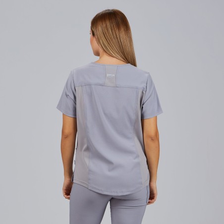 Blusa sanitaria mujer Dulcinea cuello pico cómoda | Workers Uniformes