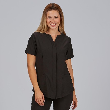 Blusa sanitaria mujer Dulcinea cuello pico cómoda | Workers Uniformes