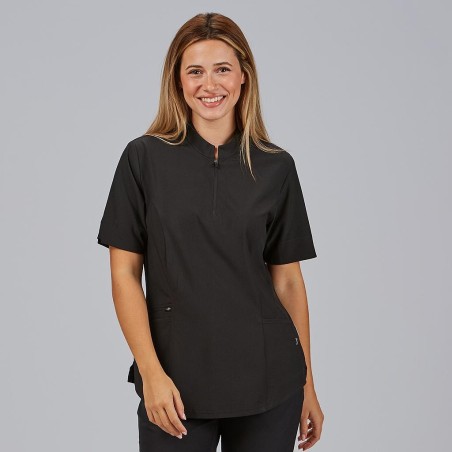 Blusa sanitaria mujer Mara con cremallera cómoda | Workers Uniformes