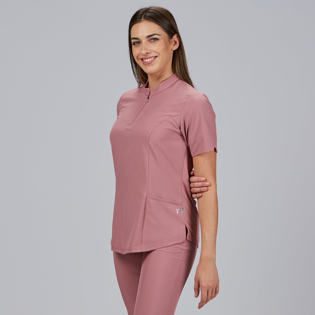 Blusa sanitaria mujer Mara con cremallera cómoda | Workers Uniformes