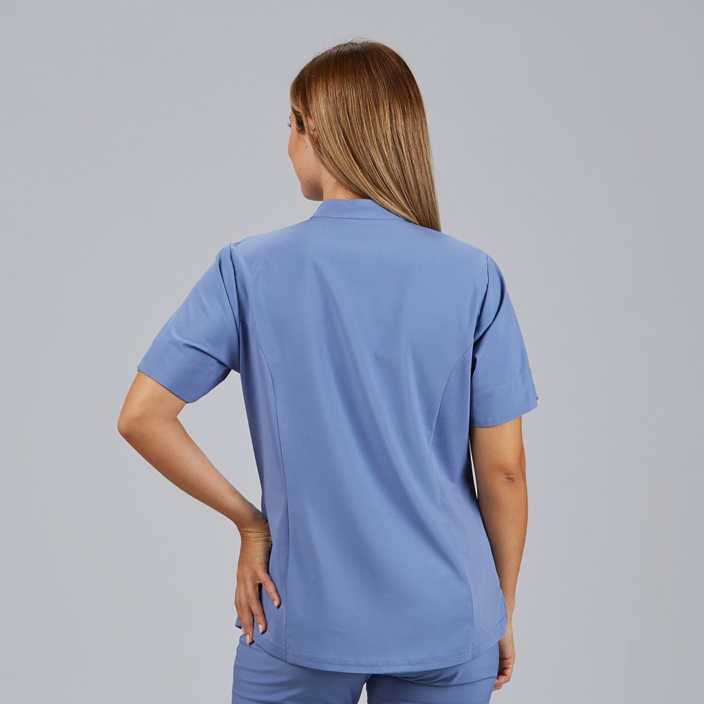 Blusa sanitaria mujer Mara con cremallera cómoda | Workers Uniformes