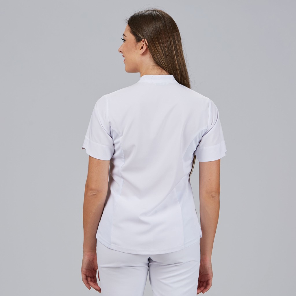 Blusa sanitaria mujer Mara con cremallera cómoda | Workers Uniformes