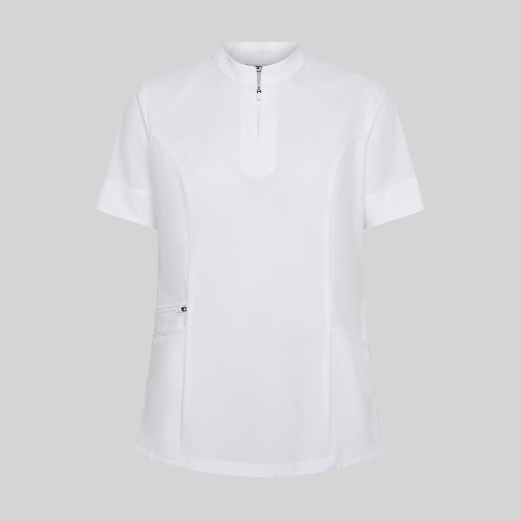 Blusa sanitaria mujer Mara con cremallera cómoda | Workers Uniformes