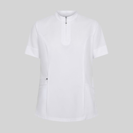 Blusa sanitaria mujer Mara con cremallera cómoda | Workers Uniformes