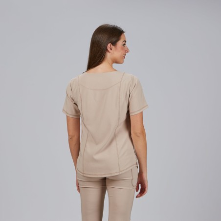 Blusa sanitaria mujer María escote lágrima cómoda | Workers Uniformes